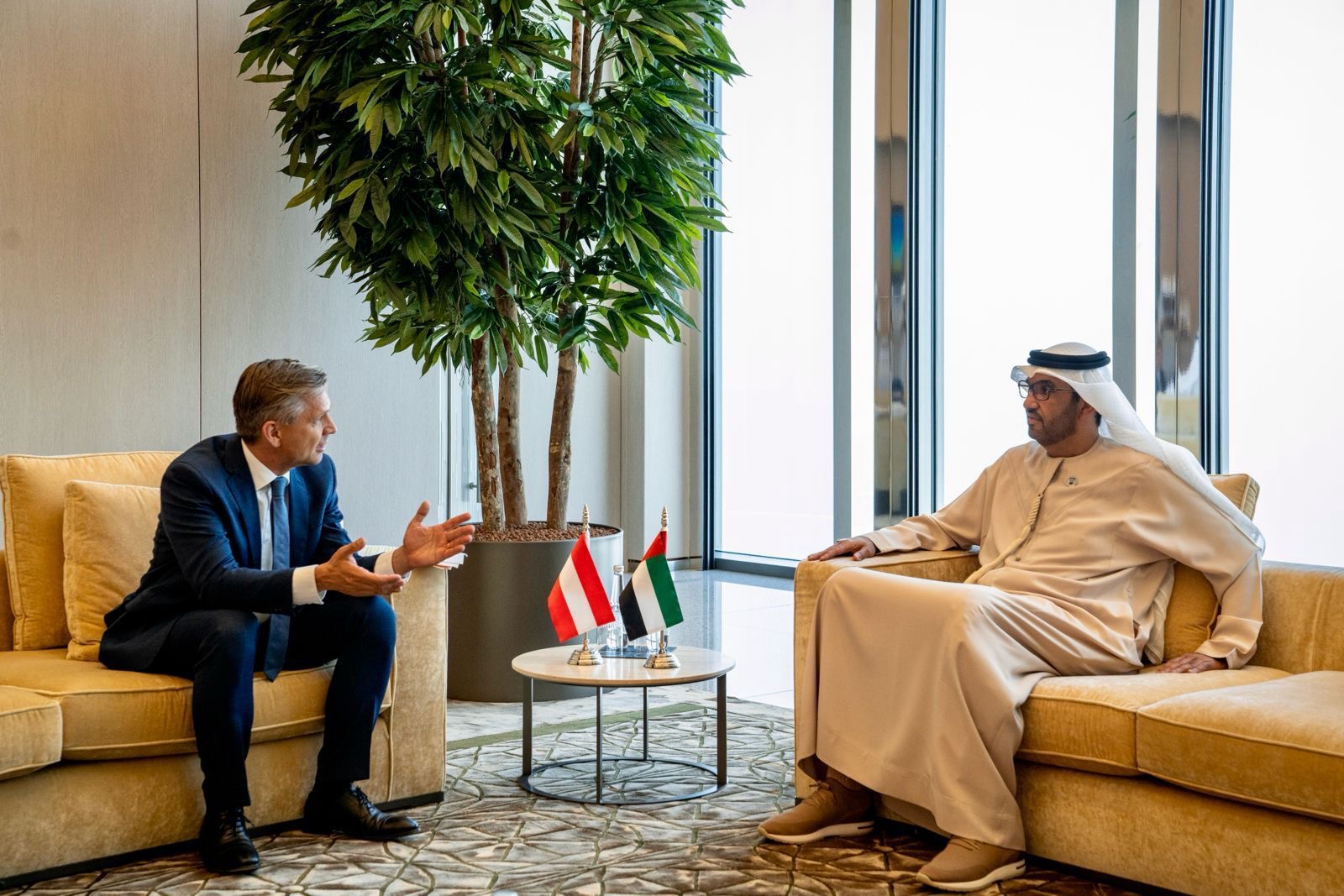 VAE Industrieminister und ADNOC CEO Dr. Sultan Al Jaber BM Wolfgang Hattmannsdorfer